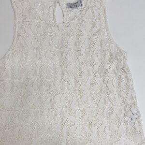 Frame Denim Cream Lace Sleeveless Tank